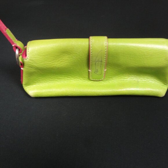 VINTAGE DOONEY & BOURKE LIME GREEN Y2K PURSE TOTE (PEN ON BACK C PICS) - Picture 5 of 15